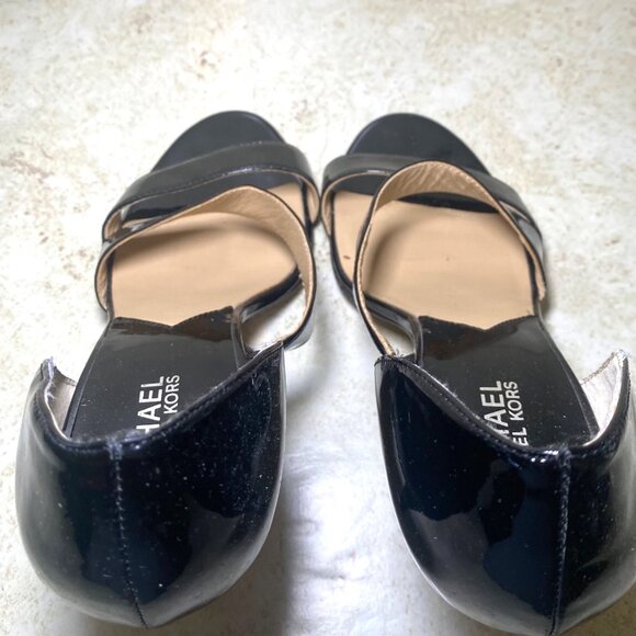 Michael Kors Black Patent Leather Open-Toe Strappy Heels Size 9 - Picture 5 of 8